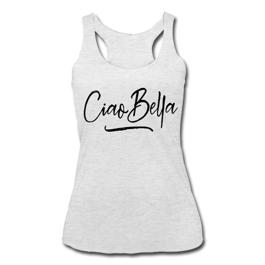 Ciao Bella - Racerback Tank - heather white