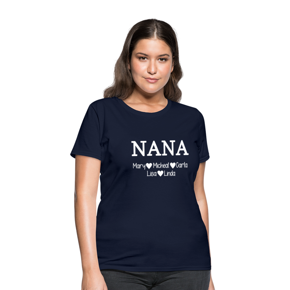NANA Children White Text - Women's T-Shirt - navy