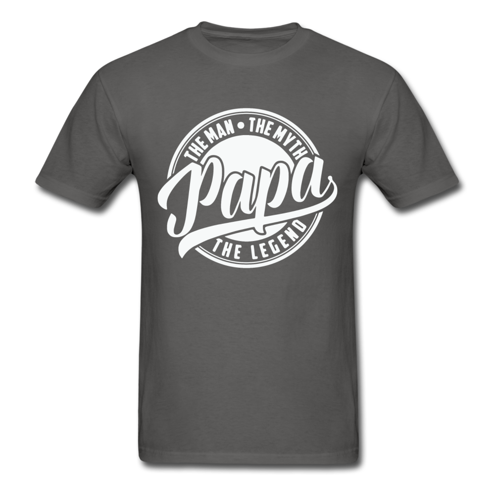 Papa the man the legend - Unisex Classic T-Shirt - charcoal