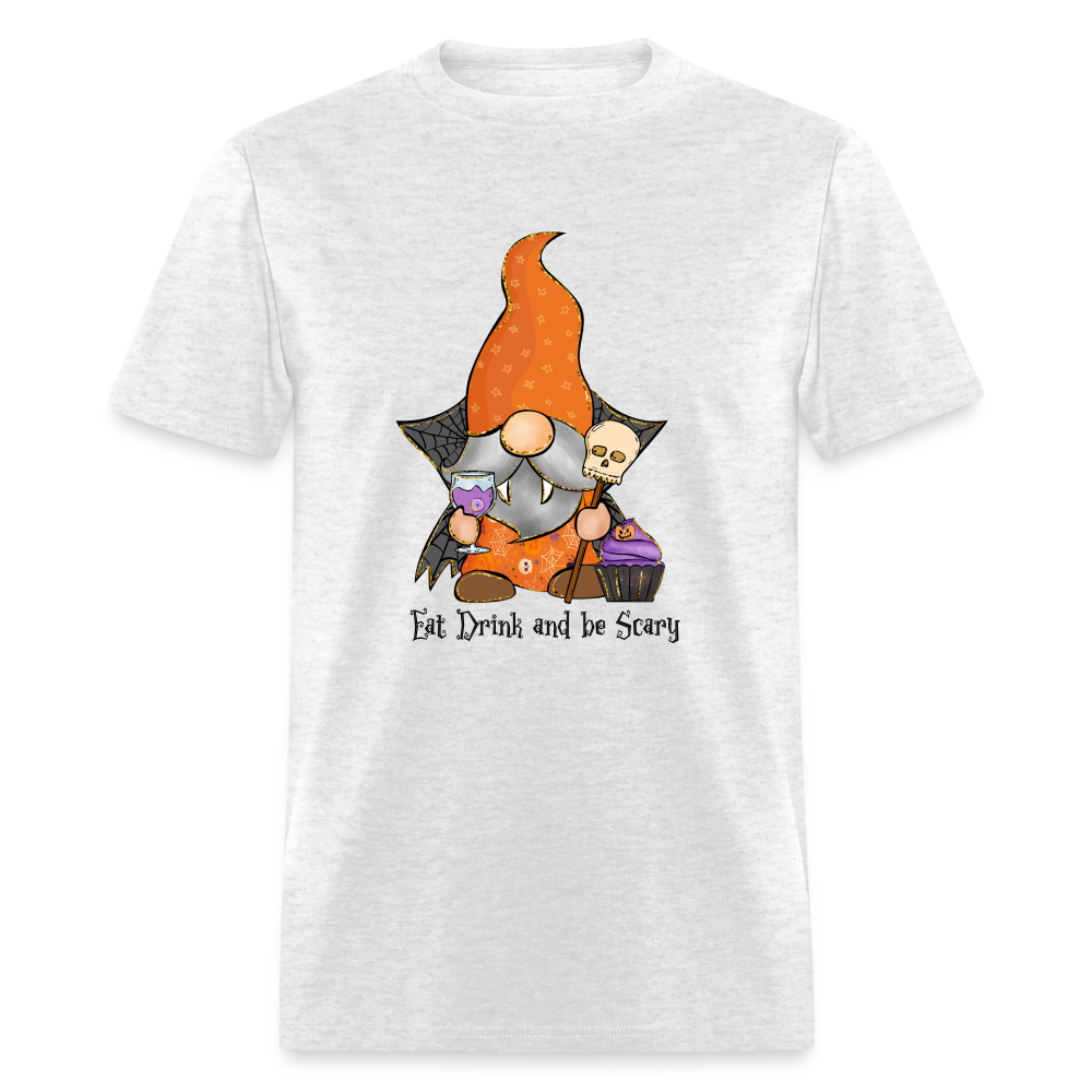 Eat, Drink and be Scary, Halloween Unisex Graphic Shirt, Funny Halloween Gift T-Shirt - light heather gray
