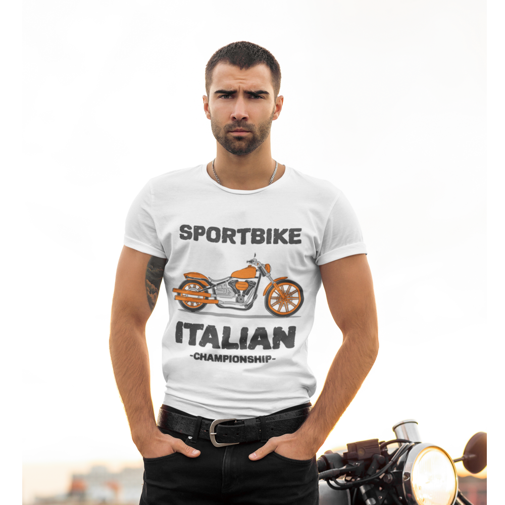Sportbike Italian Championship Unisex T shirt, Gift Idea for Biker, Vintage Motorcycle Tee, Motorcycle Lover Gifts For Dad