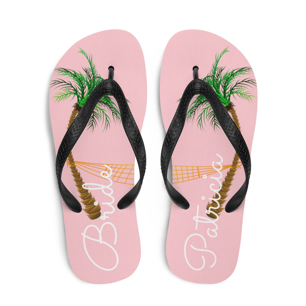 Personalized Wedding Flip Flop, Custom Bride Flip Flop, Custom Tribe Flip Flop, Bridesmaid Flip Flop, Wedding Sandal, Just Married Flip Flop