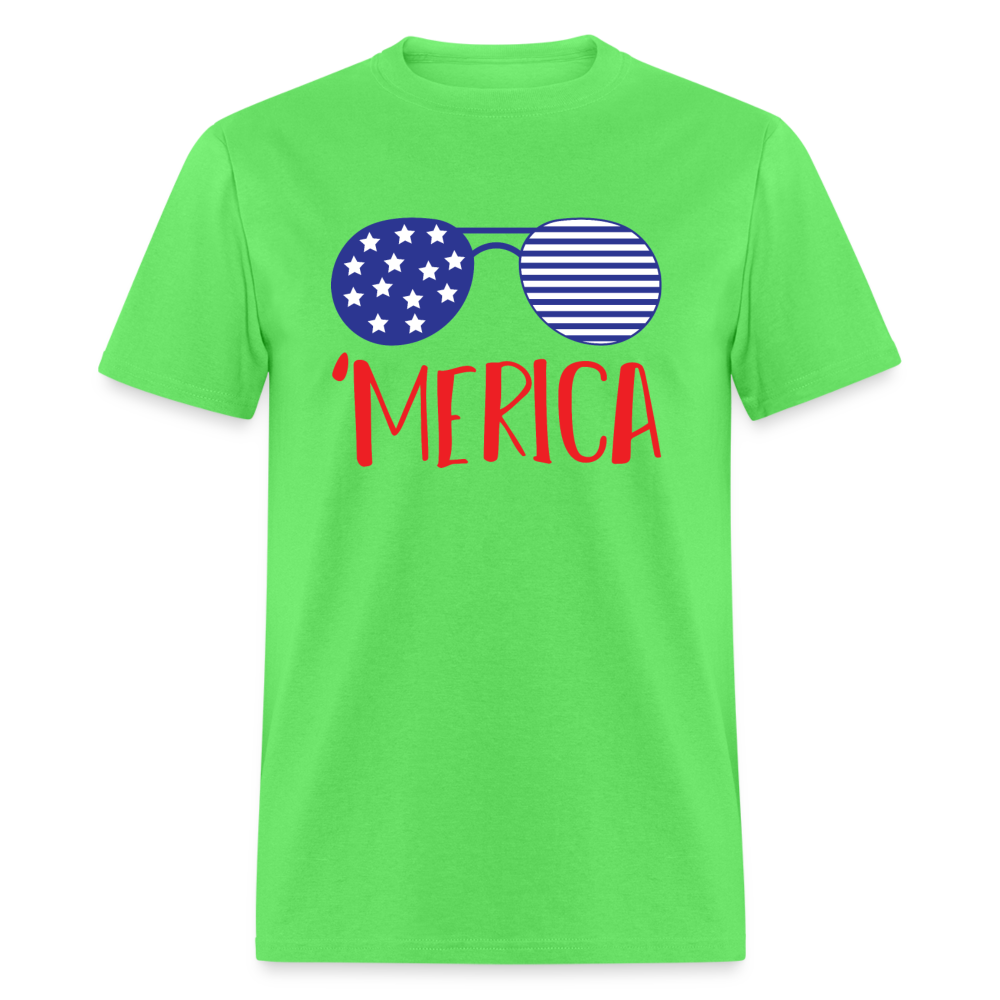 Merica Shirt Unisex Shirt, 4th Of July Shirt, Patriotic 4th of July Shirt, Merica Glasses Shirt, 4th of July Glasses Shirt - kiwi