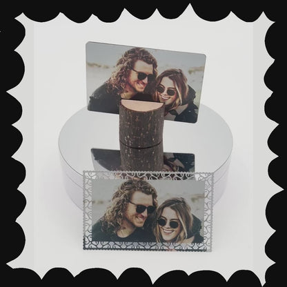Personalized Wallet Insert Metal Card with picture Gift | Custom Business Card Designs [2-PACK]