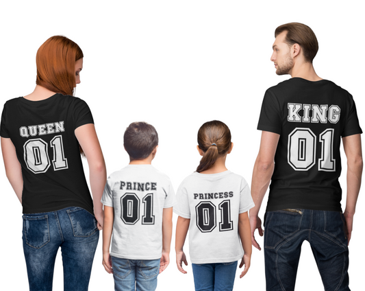 King Queen Prince Princess Shirt, Royal Family, Mommy and Me Shirt, Daddy and Me Shirt, 01 Padre Madre Hija Hijo Familia Camisa a juego