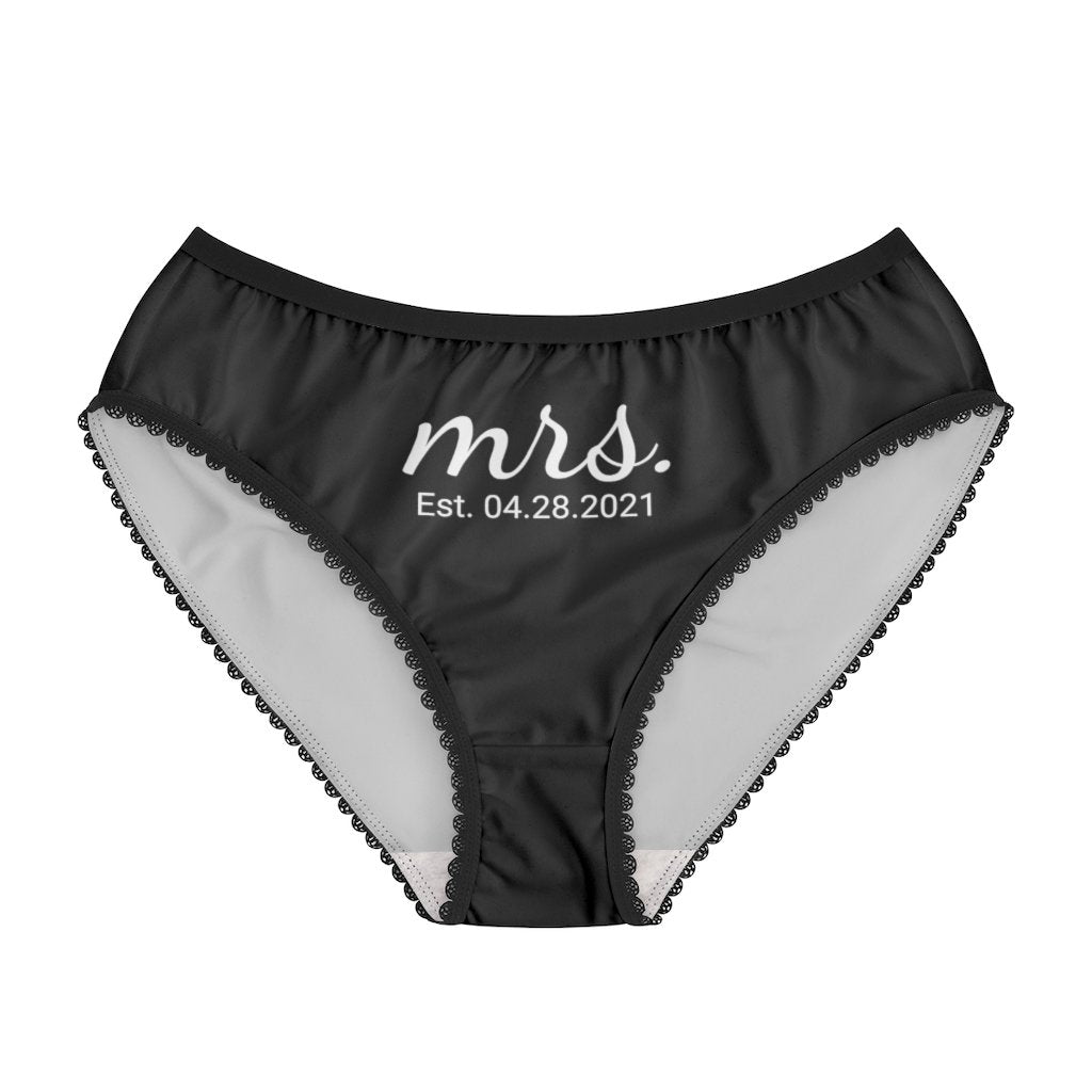 Mr Mrs Personalized Underwear Set, Custom Bridal Underwear, Gift For Bride Groom, Anniversary Underwear Set, newly Wedding Underwear