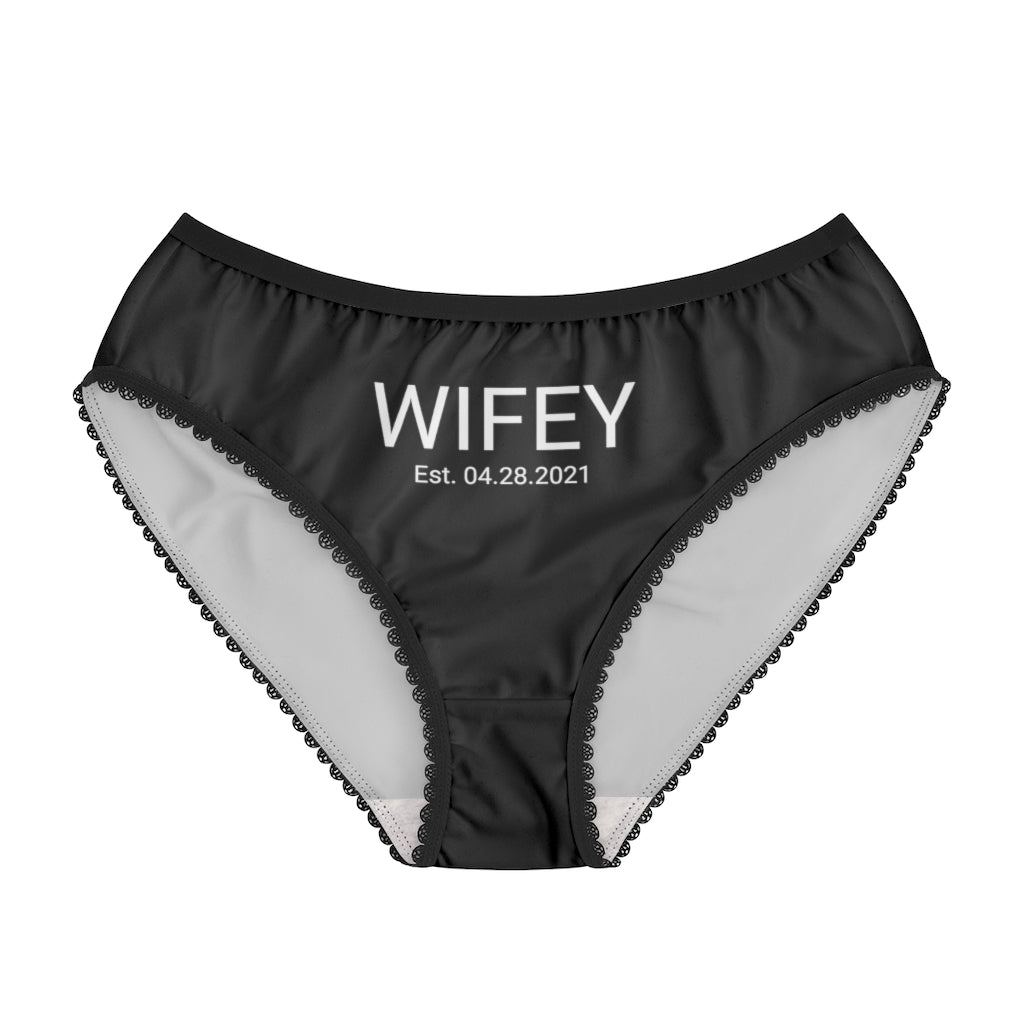 Hubby Wifey Personalized Underwear Set, Custom Bridal Underwear