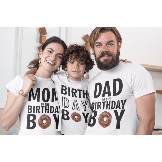 Camiseta a juego de cumpleaños para la familia, mamá del cumpleañero, papá de la camiseta del cumpleañero, camiseta del cumpleañero, camiseta de cumpleaños para niños pequeños