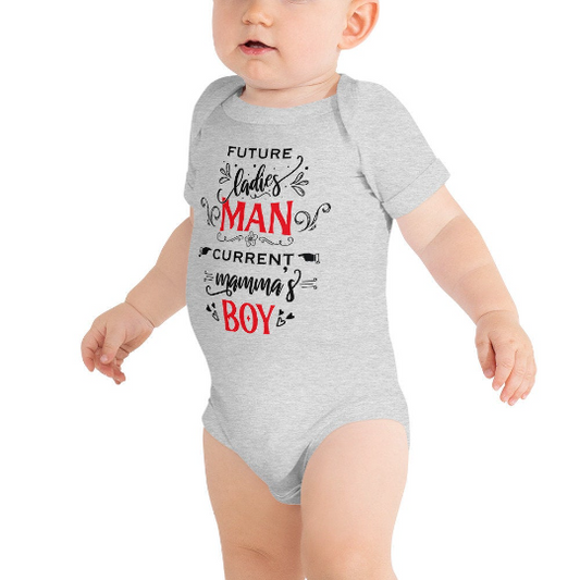 Future Ladies MAN, Current Mommy Boy, Baby Bodysuit, Cute Mother’s Day Bodysuit, Valentine Baby, Gift Baby Shower Gift