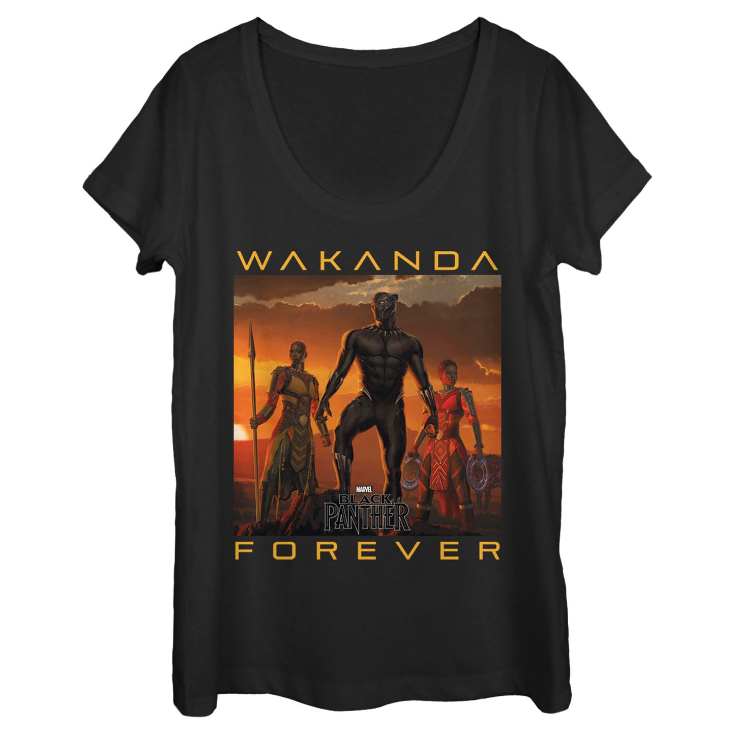 Women's Marvel Wakanda Forever Scoop Neck T-Shirt