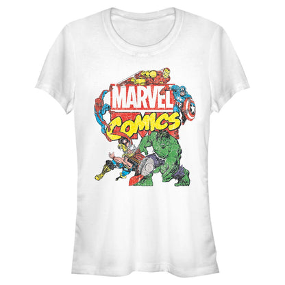 Junior's Marvel ClassicLogo Avengers T-Shirt