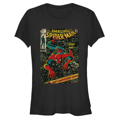 Junior's Marvel Spidey FrontCover T-Shirt