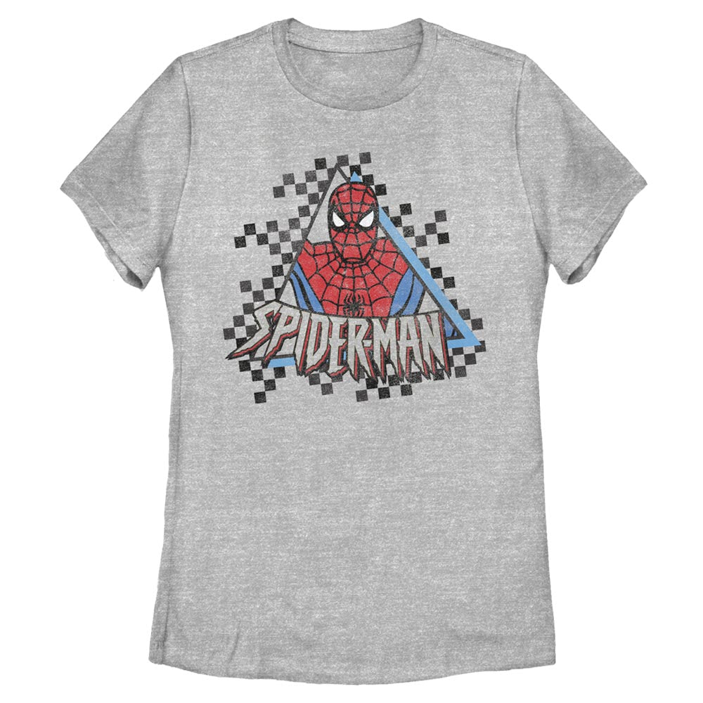 Women's Marvel Spider Checked T-Shirt
