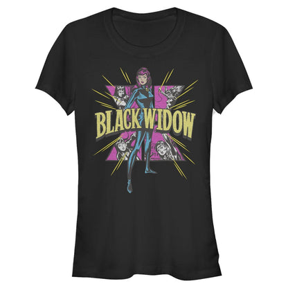 Junior's Marvel BLACK WIDOW SYMBOL T-Shirt