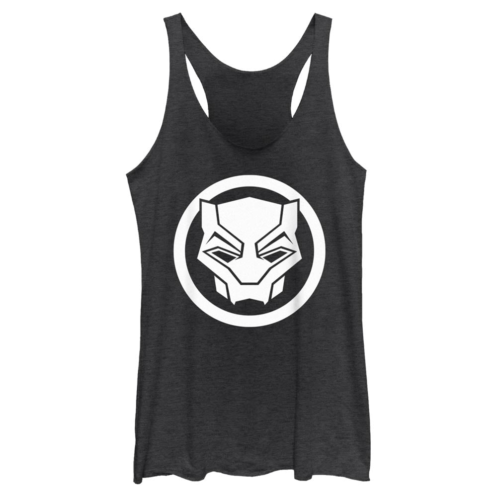Junior's Marvel Black Panther Wakanda Forever Black Panther Sigil Clear Tank Top