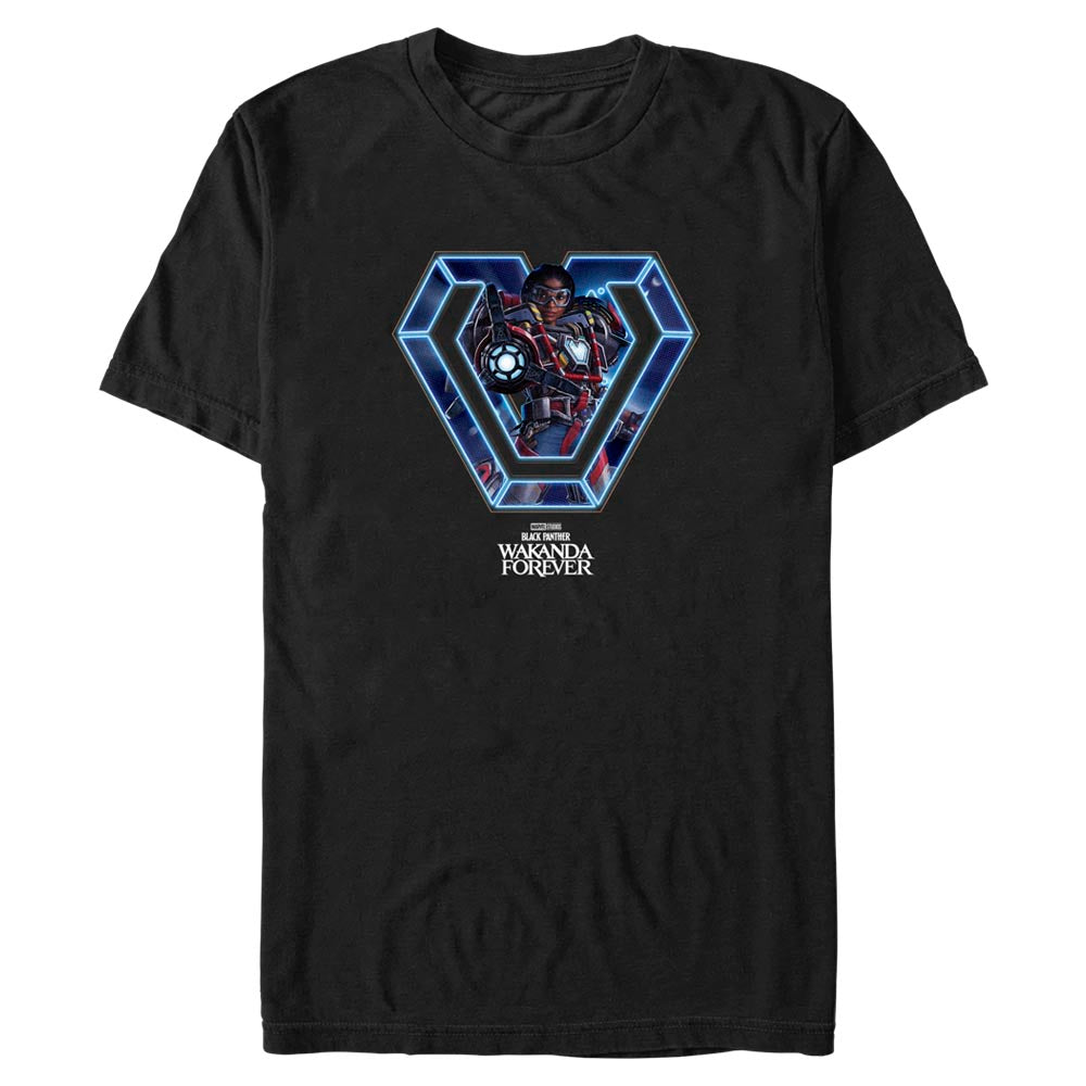 Men's Marvel Black Panther Wakanda Forever Iron Heart Neon T-Shirt