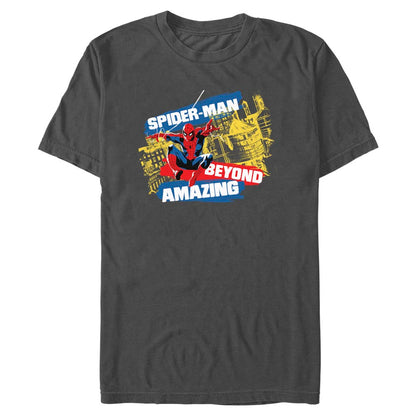 Men's Marvel Spider-Man Beyond Amazing SPIDERMAN CITY SWING T-Shirt