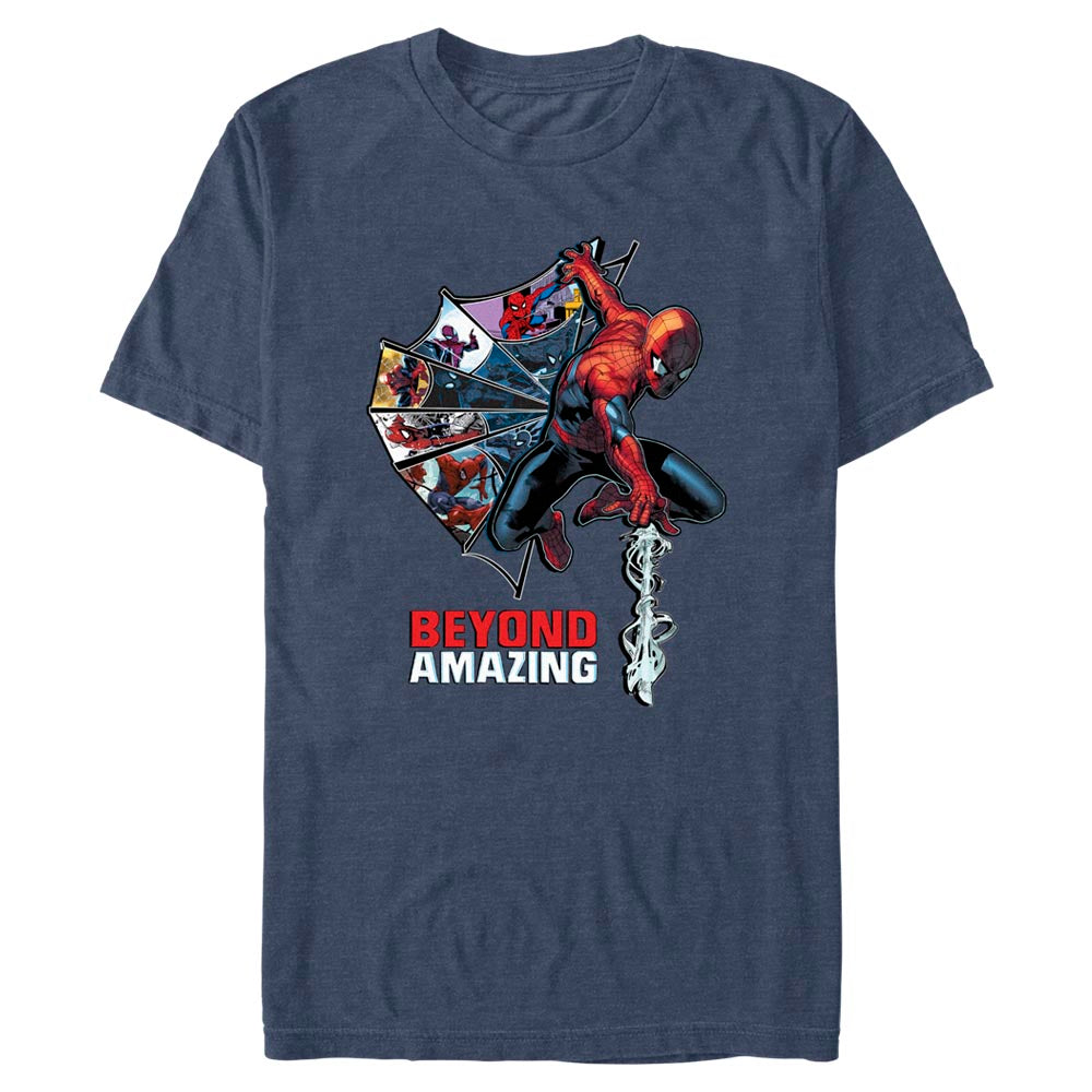 Men's Marvel Spider-Man Beyond Amazing WEB COMIC HALF T-Shirt