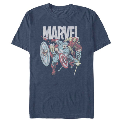 Men's Marvel Comics Comic Lineup Brick T-Shirt