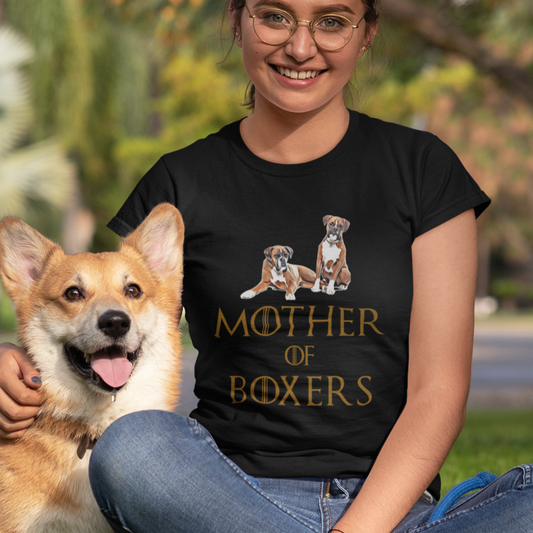 Mother Of Boxers, Dog Mom Shirt, Dog Owner Shirt, Dog Shirts for Women, Dog Mom Tee, Doggy Gift, Dog Owner Gift, Dog Lover T Shirt Gift