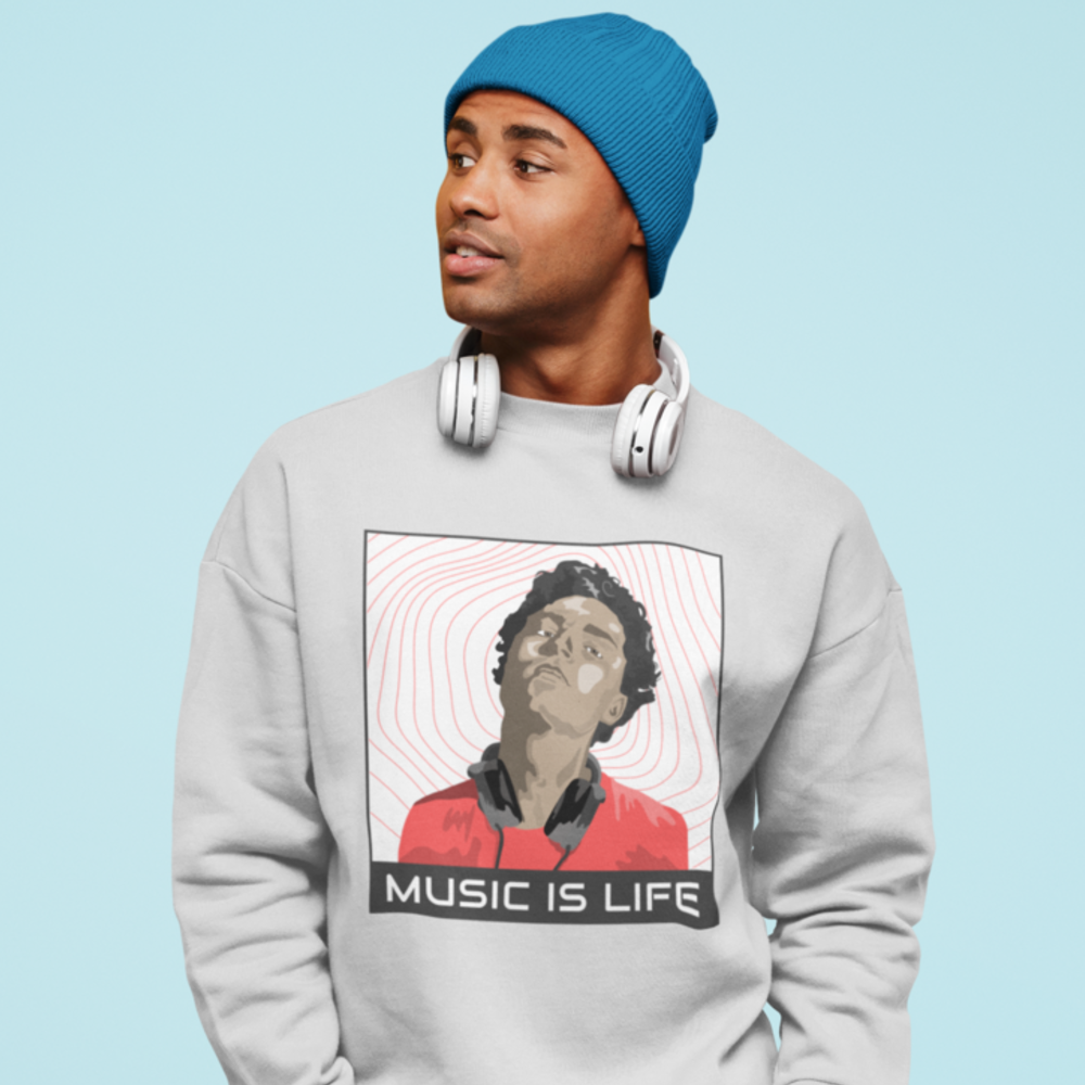 Music Is Life - Crewneck Sweatshirt