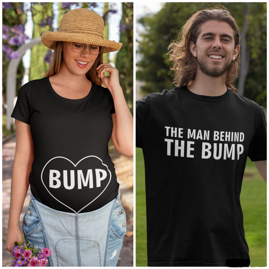Camisa Bump, El hombre detrás de la camisa Bump, Regalo de anuncio de embarazo, Papá para ser mamá para ser camisa, Regalo para embarazadas, Nuevo regalo de Baby Shower