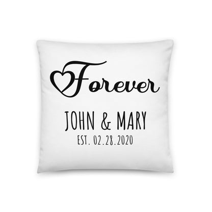 Personalized Wedding Gift, Couples Gift, Engagement Gift, Custom Pillow, Personalized Husband and Wife Gift - Pillow with insert