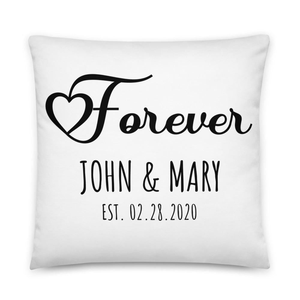 Personalized Wedding Gift, Couples Gift, Engagement Gift, Custom Pillow, Personalized Husband and Wife Gift - Pillow with insert