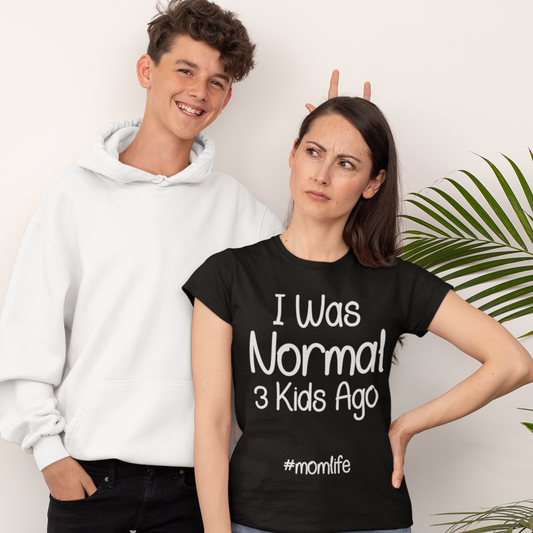 I Was Normal 3 Kids Ago Mom Camiseta divertida Regalo para mamá, camiseta de mamá de 3, regalo de cumpleaños de mamá, camiseta del día de la madre Camiseta divertida de mamá Camiseta de vida de mamá