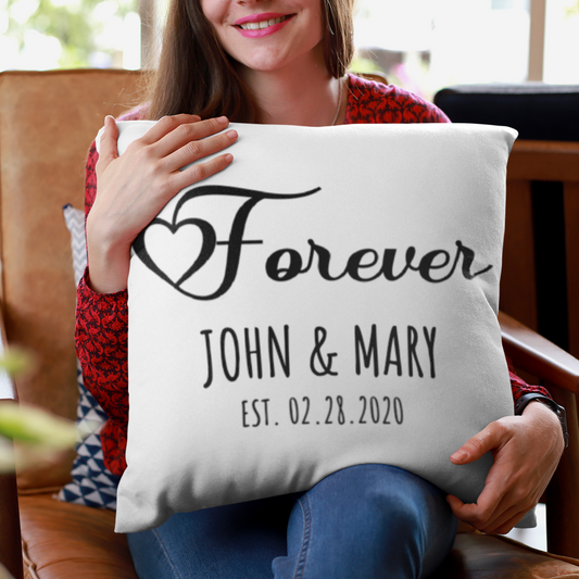 Personalized Wedding Gift, Couples Gift, Engagement Gift, Custom Pillow, Personalized Husband and Wife Gift - Pillow Case