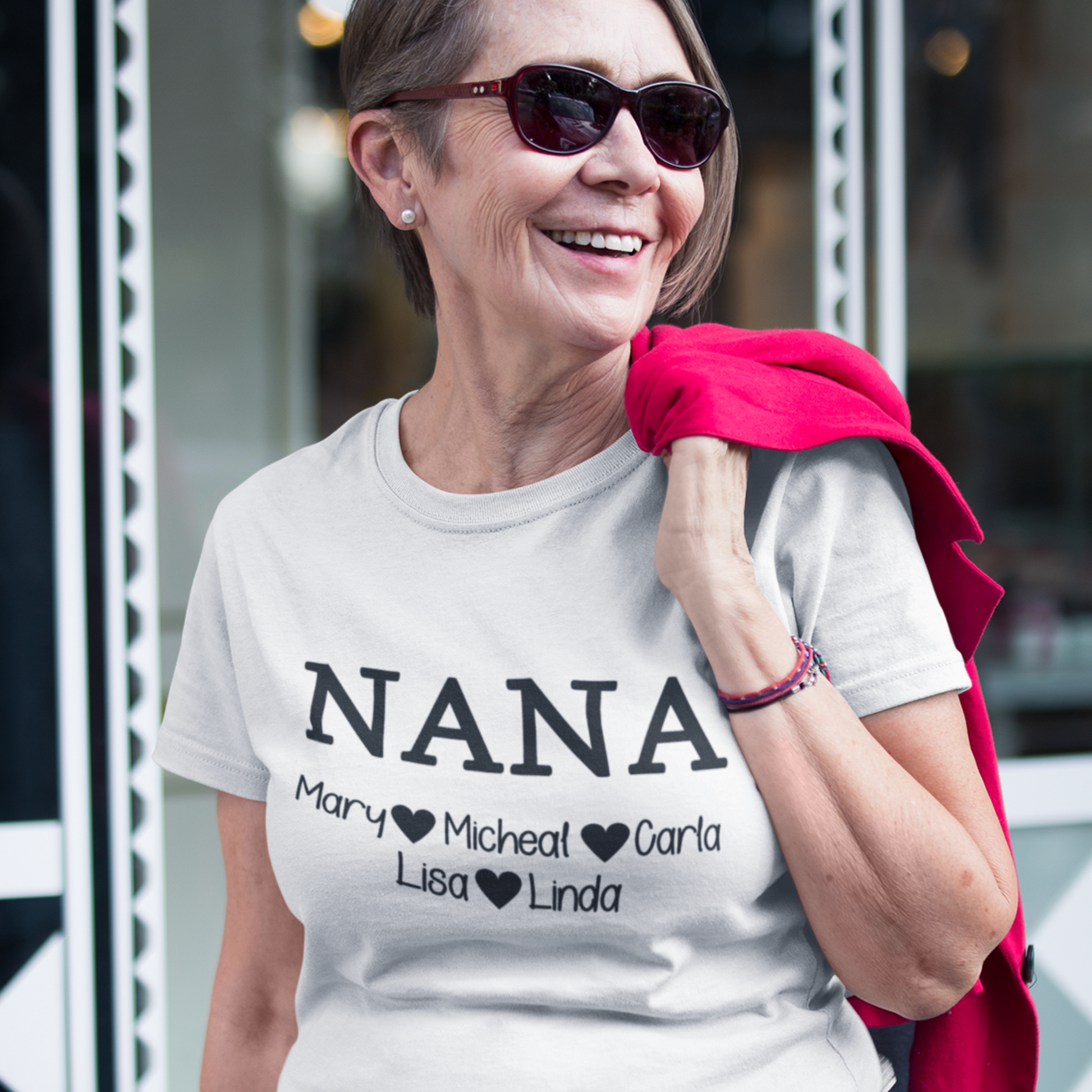 Personalized Nana Shirt with Grandkids Names, Custom Nana Tee with Kid's names, Nana Shirt, Nana Gift, Mothers Day Gift for Nana
