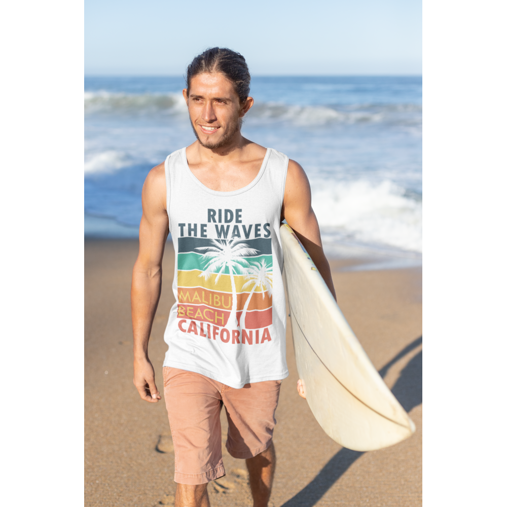 Ride The Waves - Malibu Beach - Unisex Classic T-Shirt