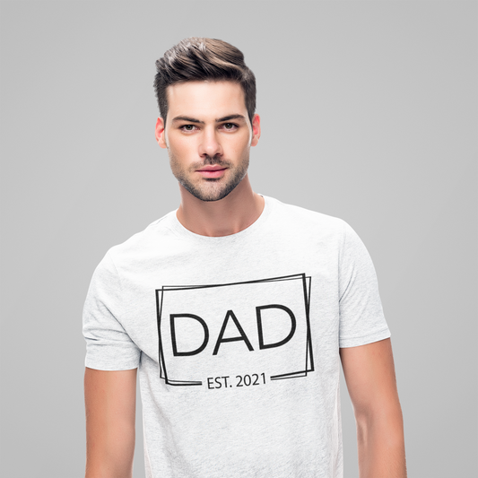 Camisa de papá personalizada, camiseta personalizada de papá Est, regalo para papá, nueva camisa de papá, regalos del día del padre, regalos de papá, mejor camisa de papá