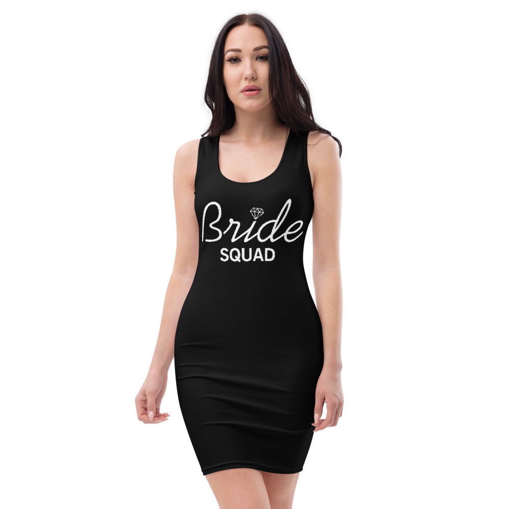 Bachelorette Shirts Bride Squad - Black Dress