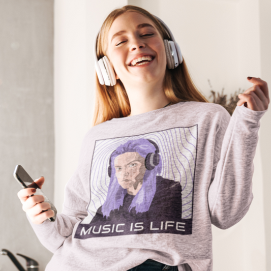 Music Is Life - Women Premium Sweatshirt