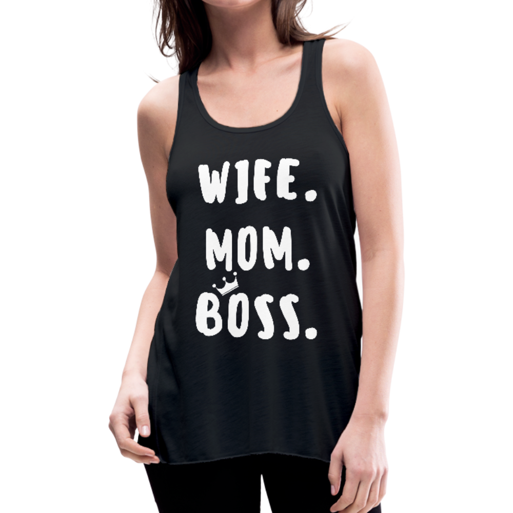 Wife Mom Boss Tank Top - black