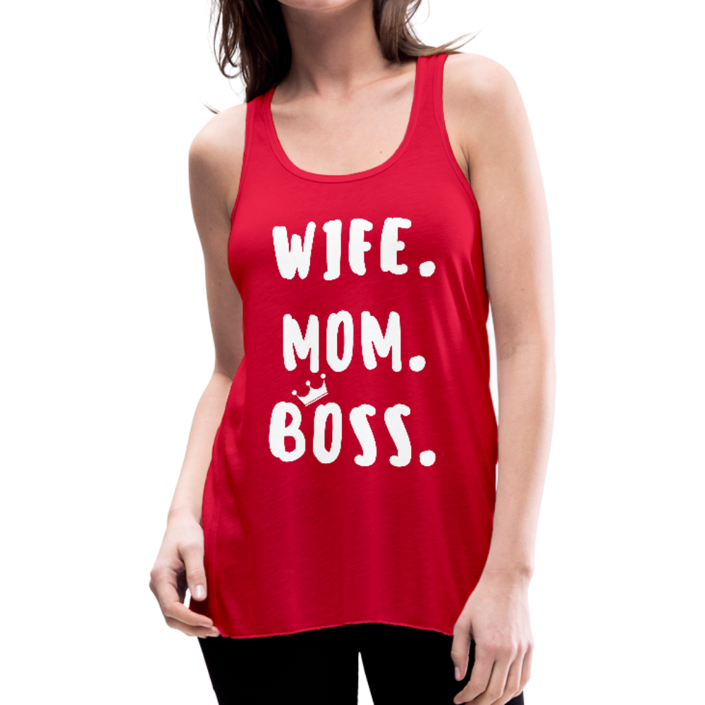 Wife Mom Boss Tank Top - red