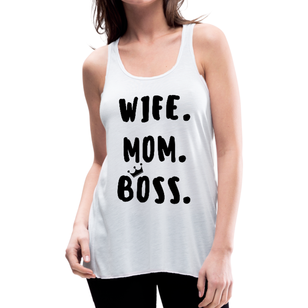 Wife Mom Boss Tank Top 2 - white