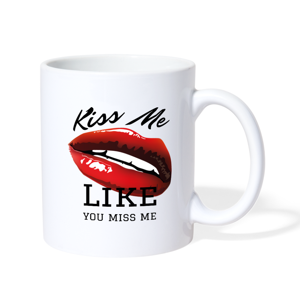 Kiss Me Like You Miss Me Mug - white