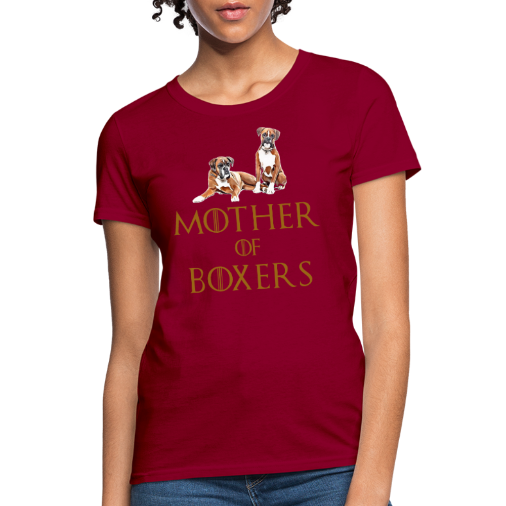 Mother of Boxers - T-Shirt - dark red