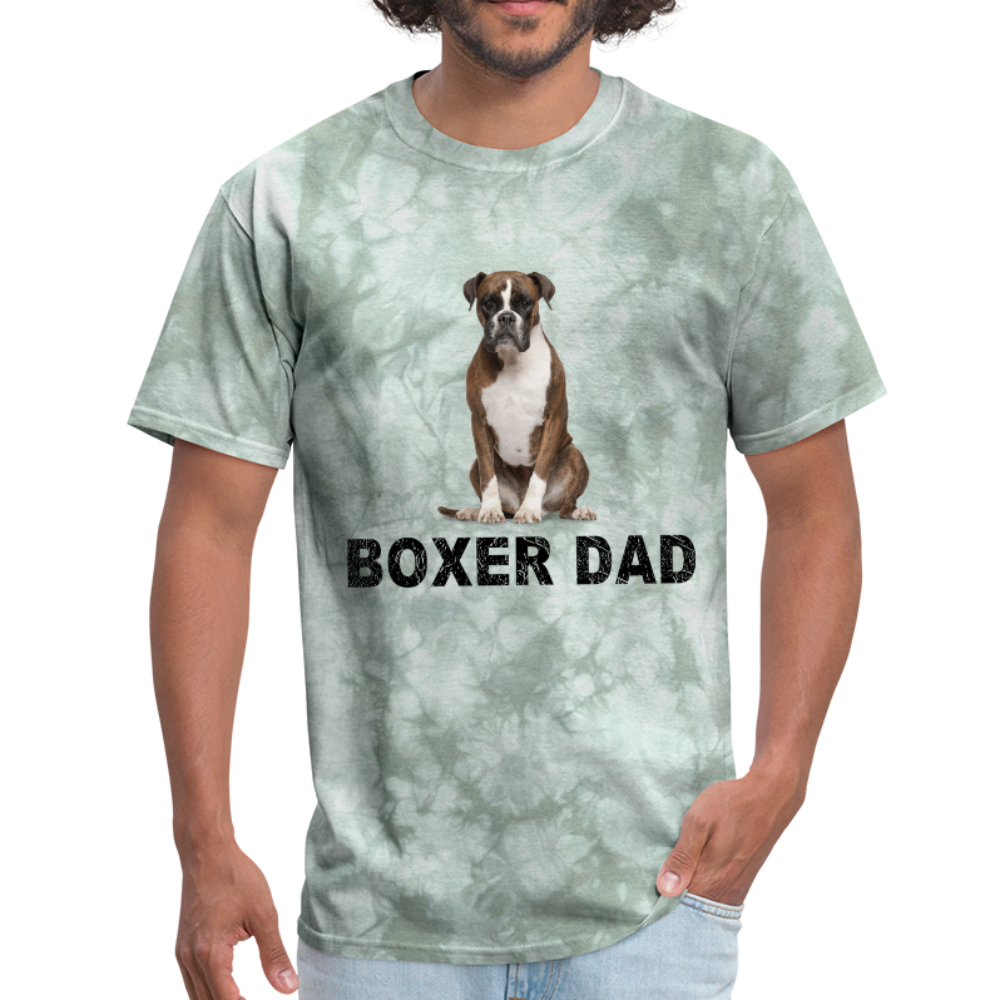 Boxer Dad T-Shirt - military green tie dye
