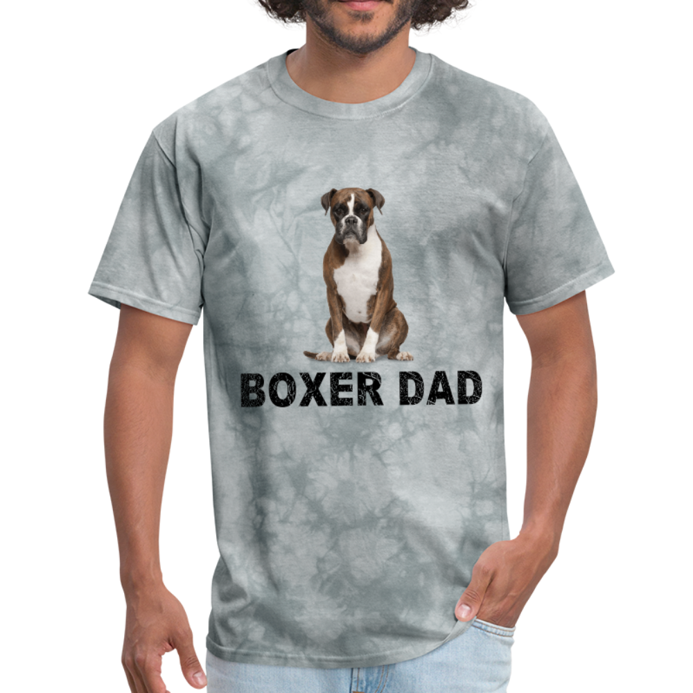 Boxer Dad T-Shirt - grey tie dye
