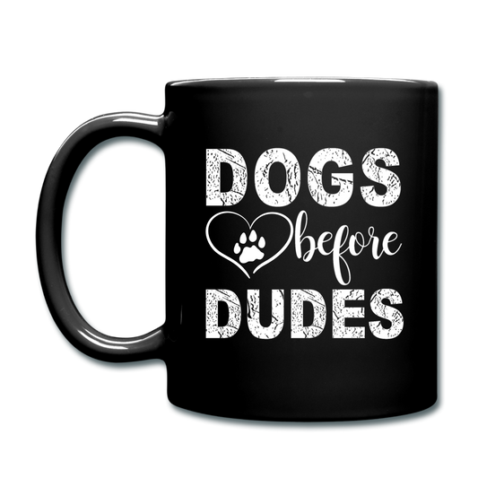 Dogs before dudes Mug - black