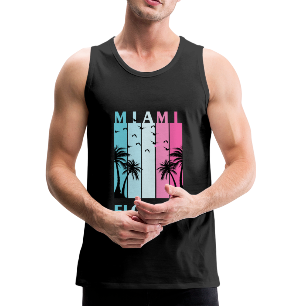 Miami Florida Beach - Men’s Premium Tank - black