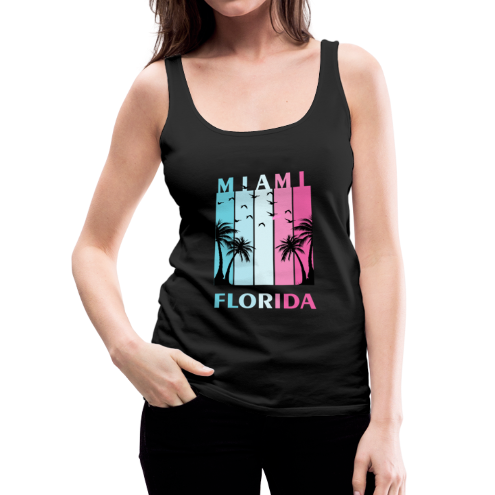 Miami Florida Beach - Women’s Premium Tank Top - black