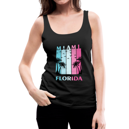Miami Florida Beach - Women’s Premium Tank Top - black