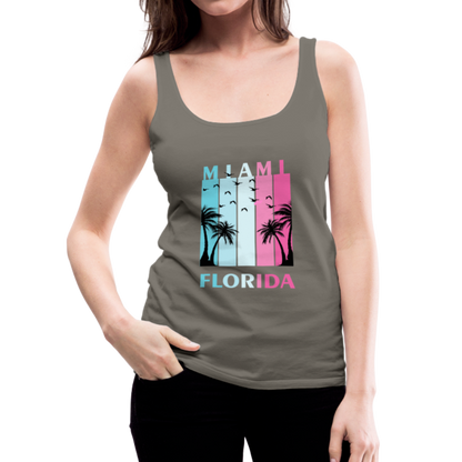 Miami Florida Beach - Women’s Premium Tank Top - asphalt gray