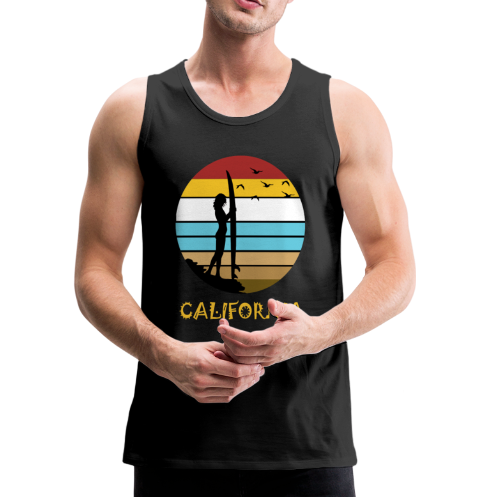 California Beach - Men’s Premium Tank - black