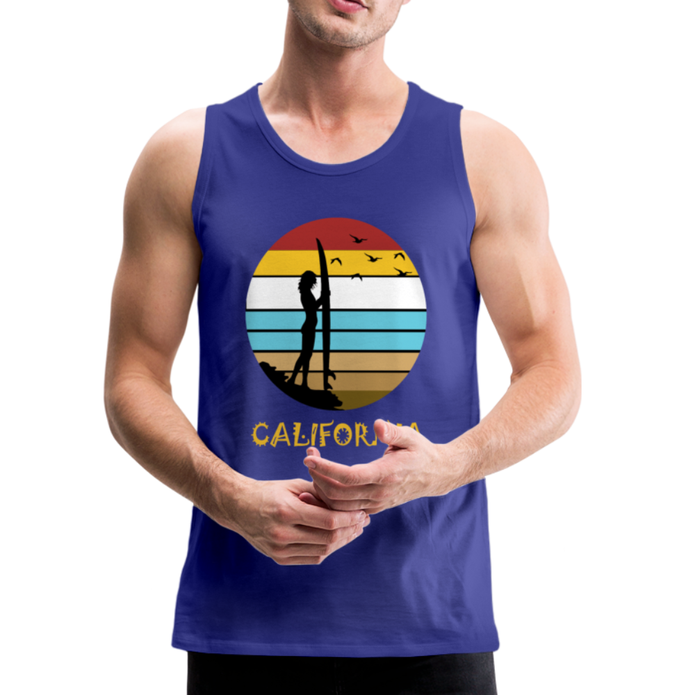 California Beach - Men’s Premium Tank - royal blue