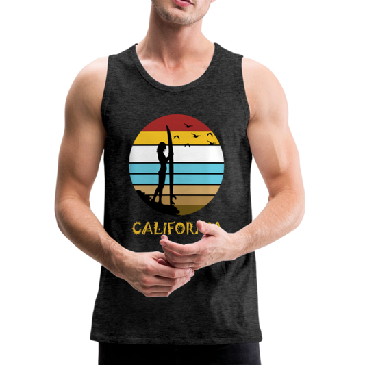 California Beach - Men’s Premium Tank - charcoal gray